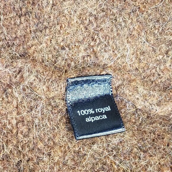 Peruvian Connection brown 100% Royal Alpaca bolero cardigan ladies Small - Picture 7 of 7